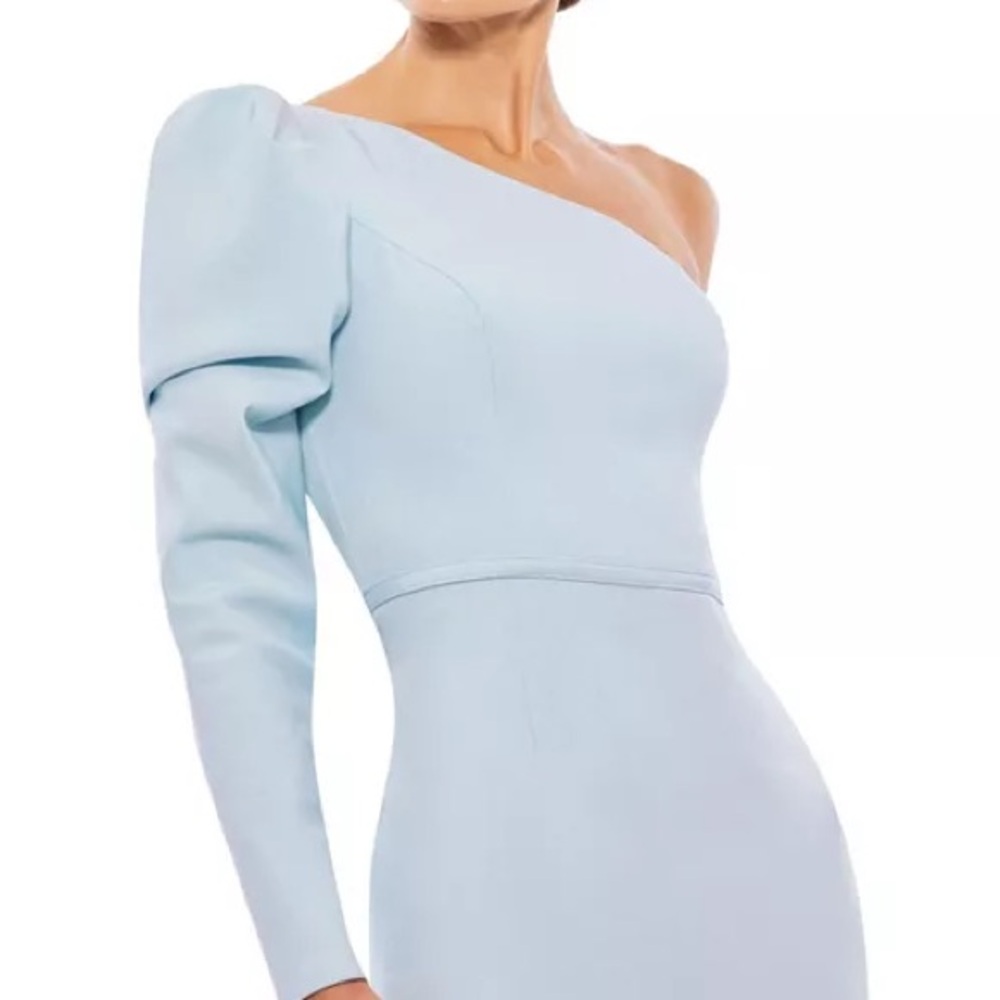 Mac Duggal Asymmetrical Light Blue Gown for Weddings - Picture 2 of 4